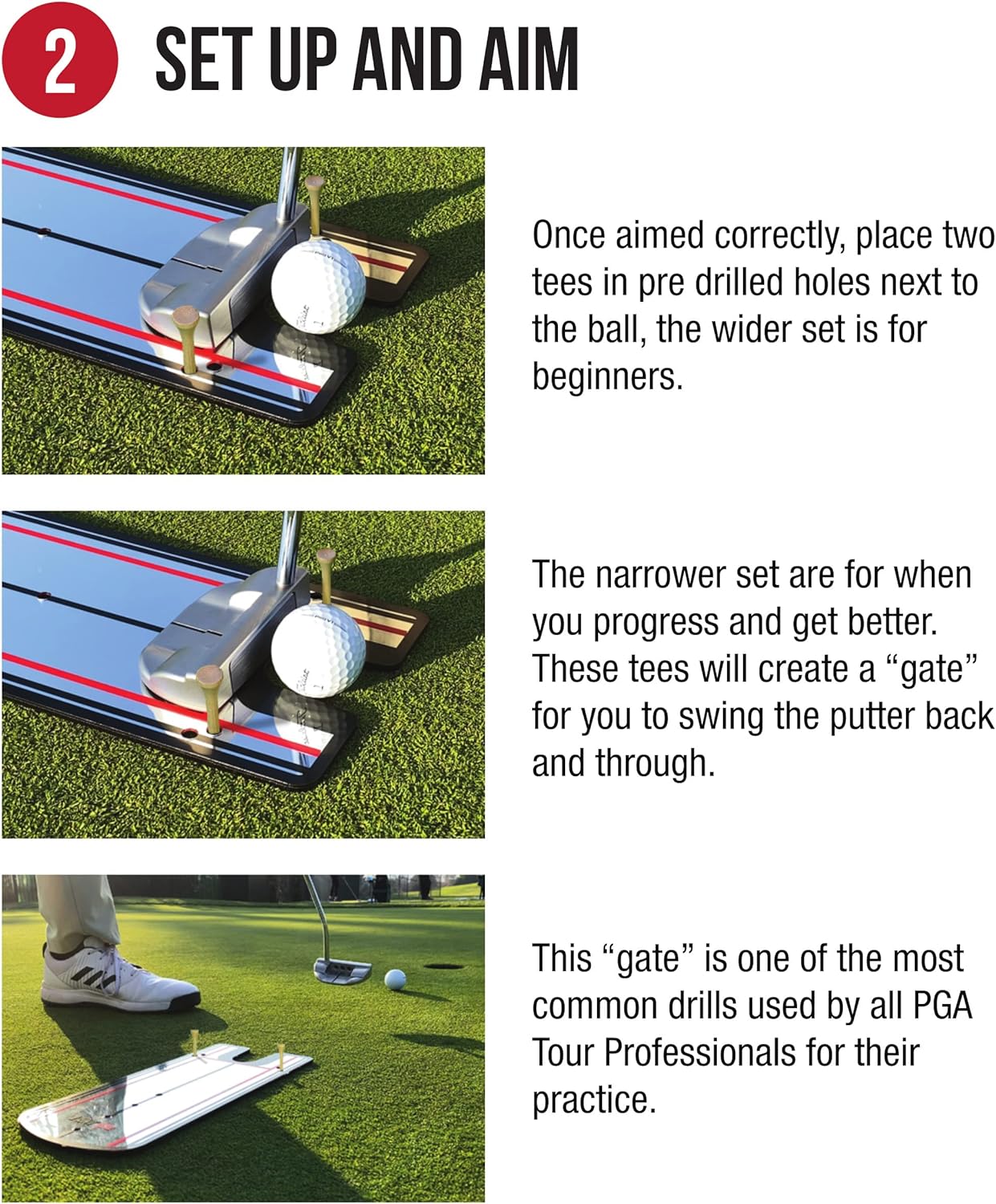 TourAngle | Putting Mirror for Proper Ball Alignment | Square Up Your Putter Face & Aim Correctly | Lower Scores with Instant Feedback | Right & Left Handers