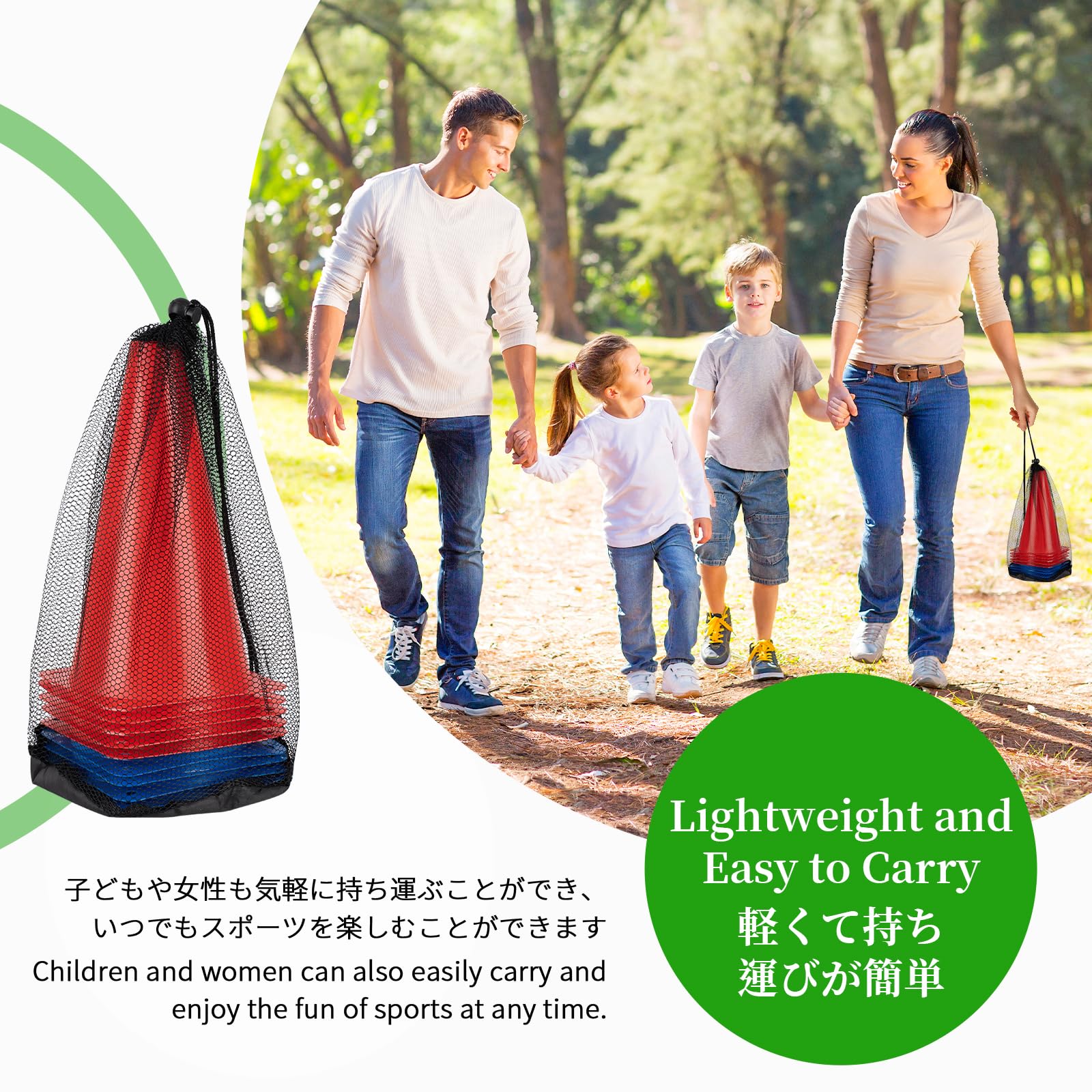 BiAnYC 10本セット 23cm マーカーコーン 赤+青,カラーコーン ミニ,ミニコーン,サッカー コーン,三角コーン ミニ, サッカー 野球 テニス フットサル 練習コーン,ボールスポーツ 団体競技や部活 陸上競技 運動会 スポーツコーン 青と赤各5本 収納袋付き