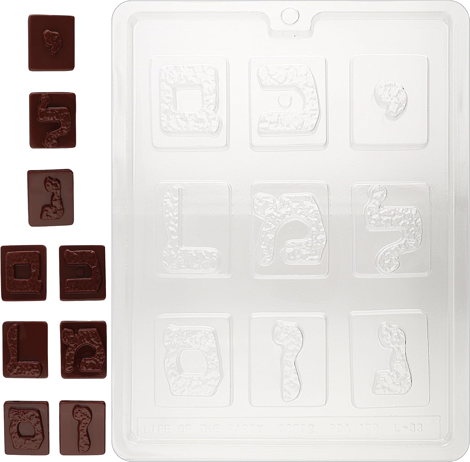 The Original Hebrew Alphabet (Alef Bet) Silicone Ice Cube Letter Mold - Aleph Bais
