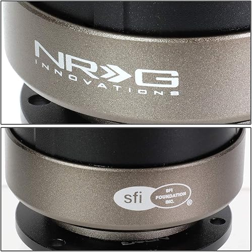 Vista 29 de NRG Innovaciones. Liberación rápida, Plomizo/ titanio cromo (Gun Metal Body/Titanium Chrome)