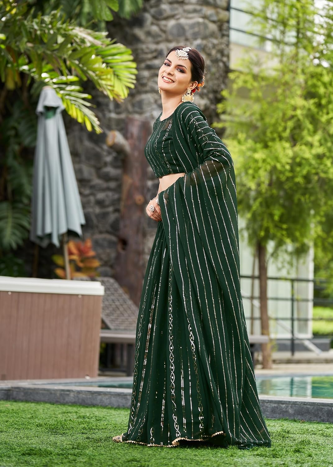 Women's ready-to-wear lehenga choli set for traditional wedding Navratri with embroidery (0297)