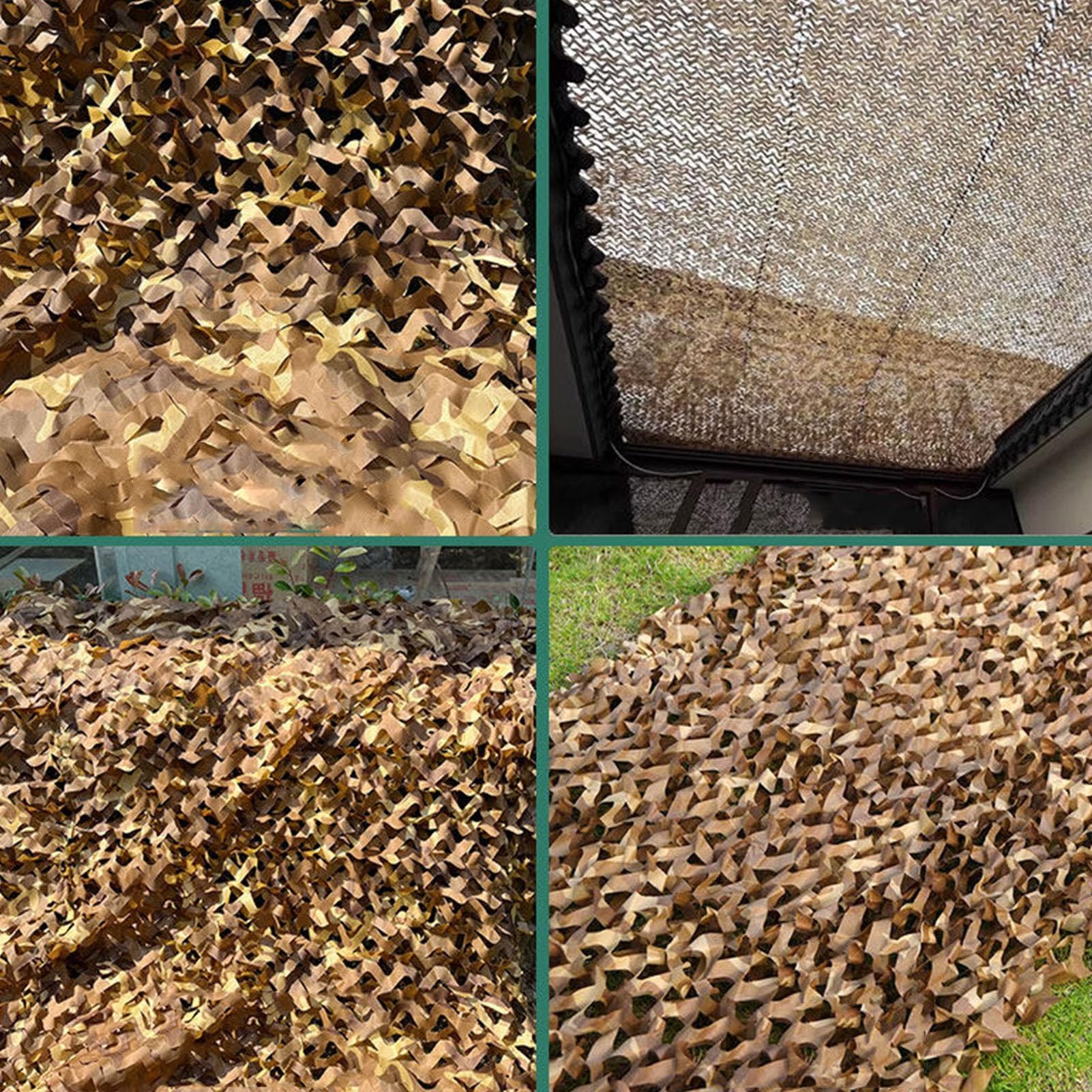Malla de Camuflaje desértico para protección Solar, Lona Caza, Resistente a desgarros, Color Amarillo, Actividades al Aire Libre, Acampada, observación Aves y Caza(5x8m(16.4 * 26.2ft))