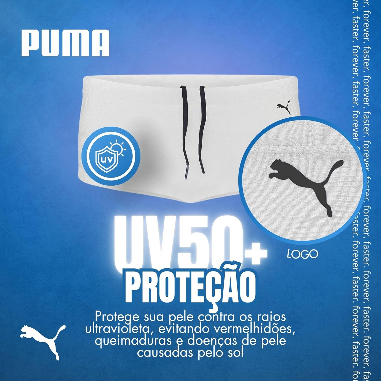 Sunga Puma Lateral Larga UV50+ Cordão Ajustável Xtra Life Piscina Praia Masculino Adulto em promoção! Veja a oferta e mais achadinhos de Moda praia 5 Hoje é o melhor dia para comprar Sunga Puma Lateral Larga UV50+ Cordão Ajustável Xtra Life Piscina Praia Masculino Adulto com aquele preço maroto! Promoção! Aproveite a oferta! 5