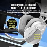 CORSAIR HS80 RGB Over ear WIRELESS Multiplatform Gaming Headset – Dolby Atmos – Omni-Directional Microphone – iCUE Compatible – PC, Mac, PS5, PS4 – White - 7