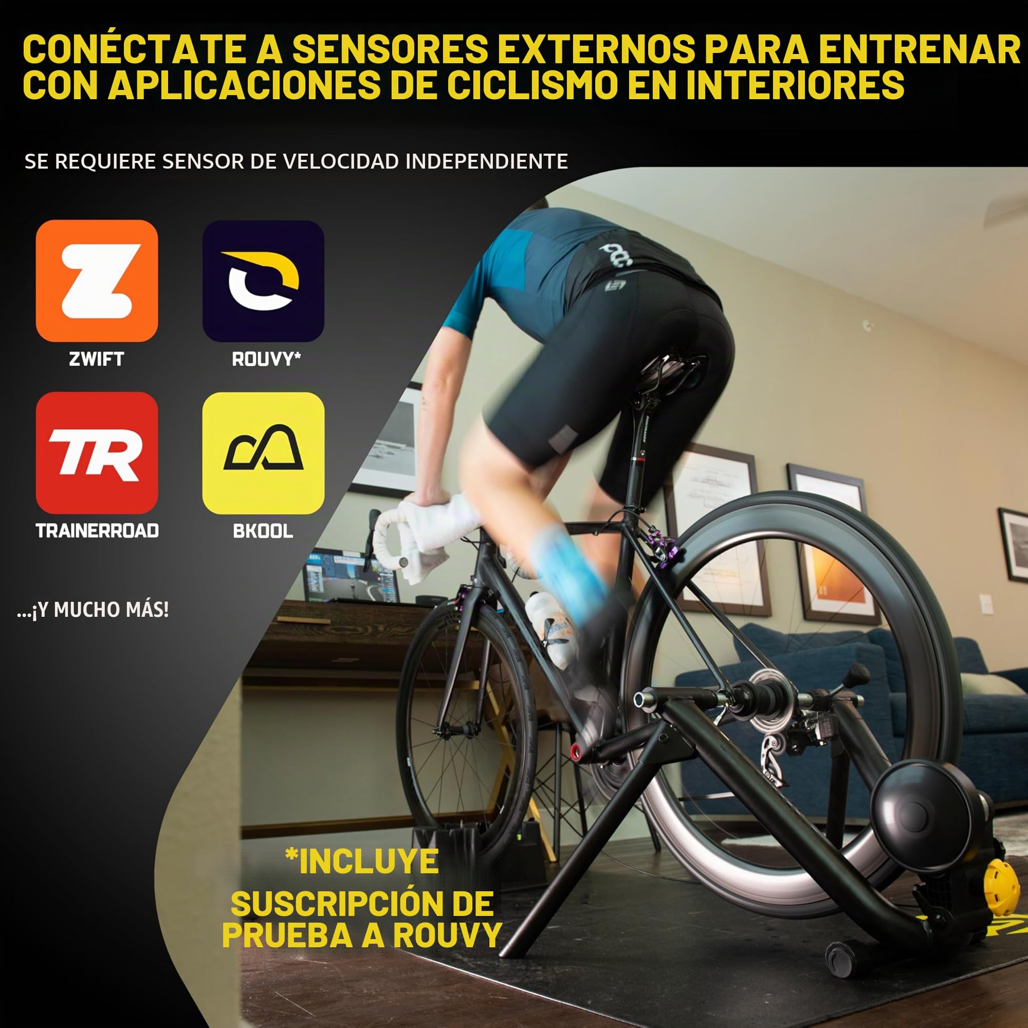 Saris Entrenador de Bicicleta Interior Magnético y Magnético Plus, Resistencia Magnética, Compatible con la Aplicación Zwift