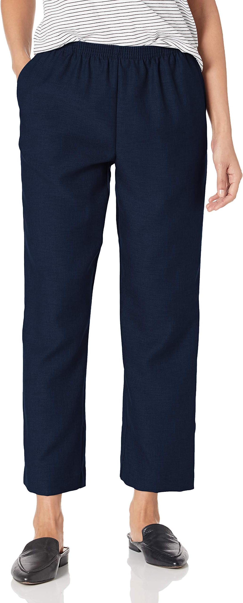 All Around Elastic Waist Polyester Short Petite Pants - Pull-On Style