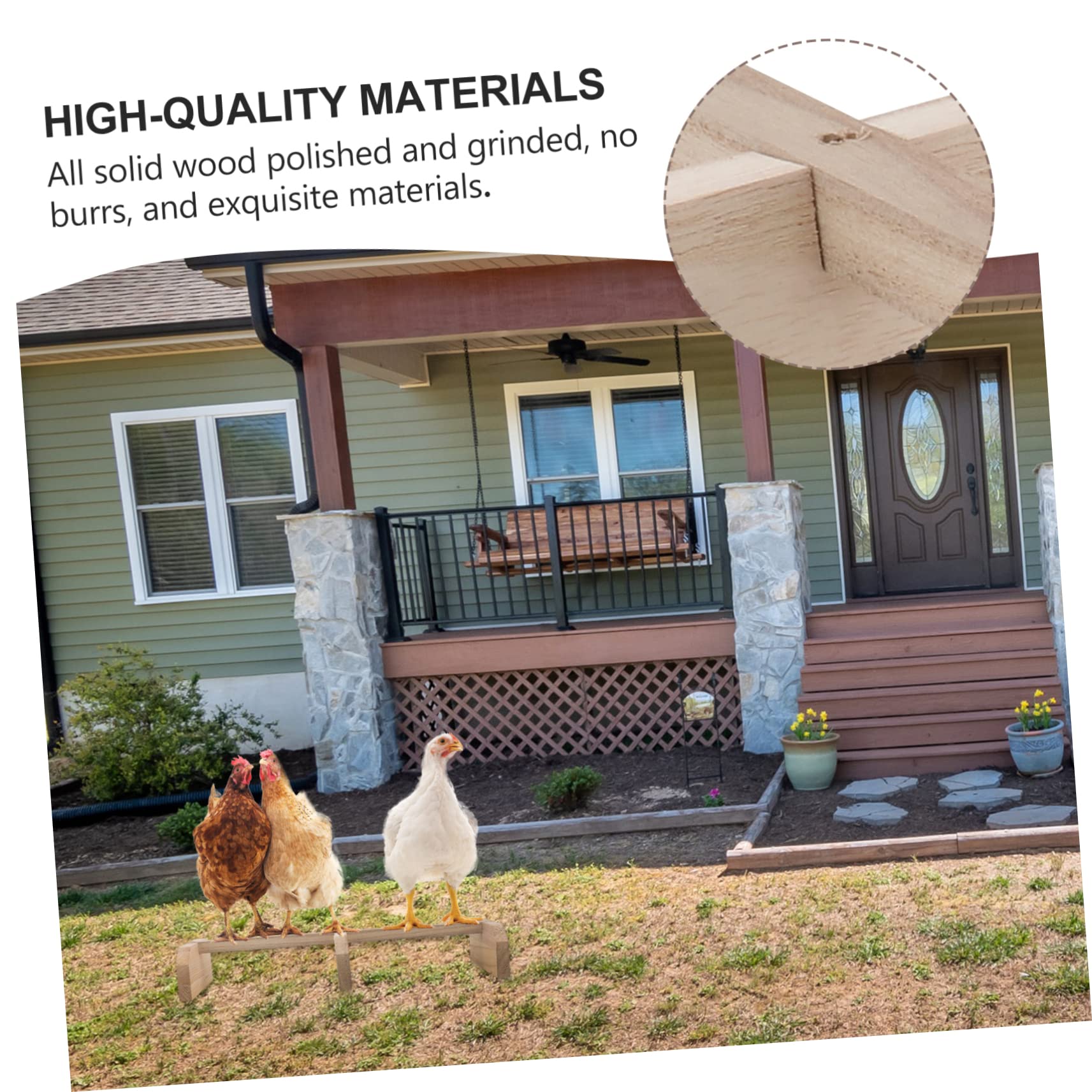 Housoutil 2piezas Soporte De Madera para Pollos y Aves Juguete para Barra De Descanso para y Accesorios para De Aves