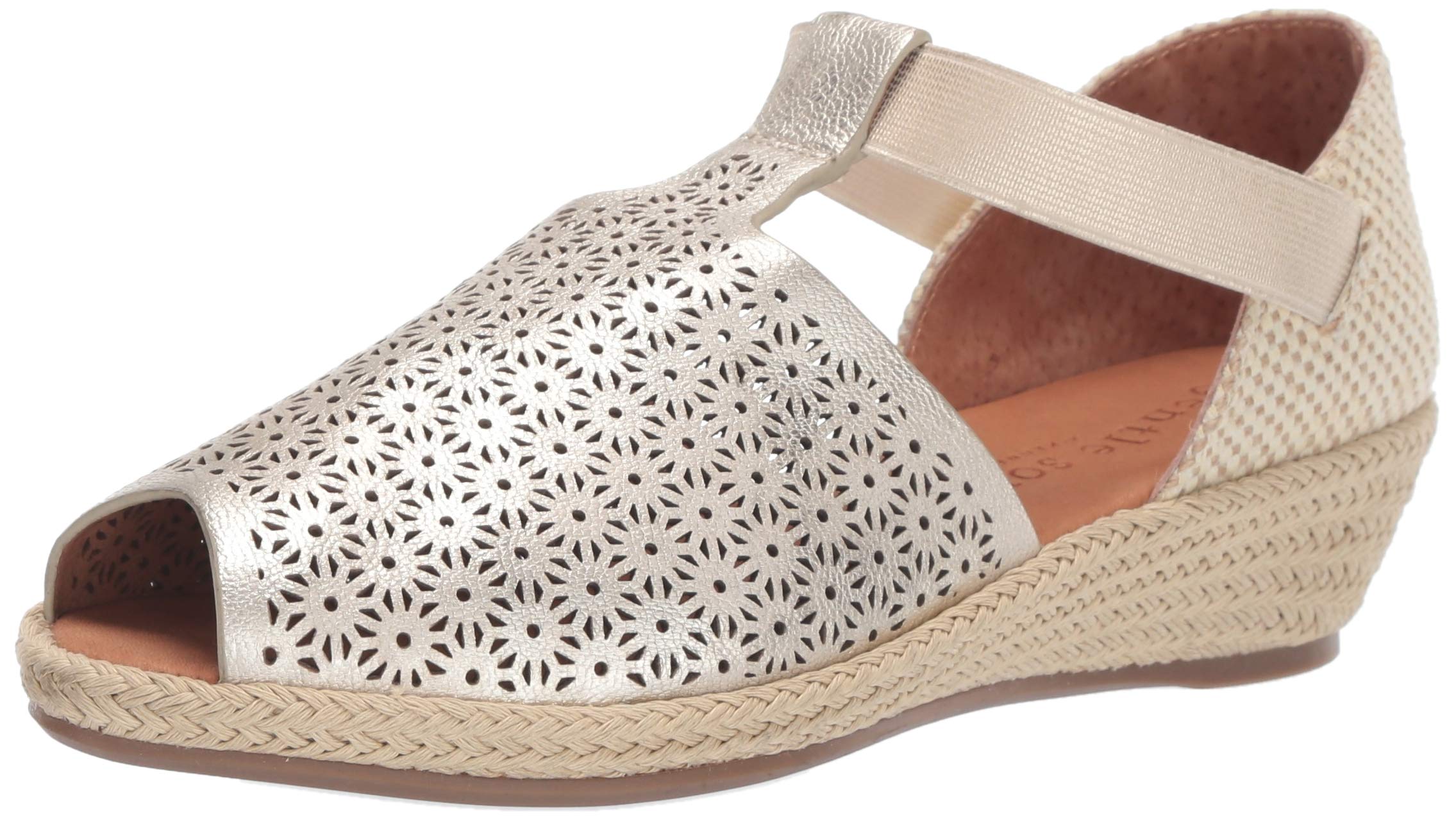 Gentle Souls by Kenneth ColeLuci T-Strap 3 Espadrille Wedge Sandal womens Espadrille Wedge Sandal