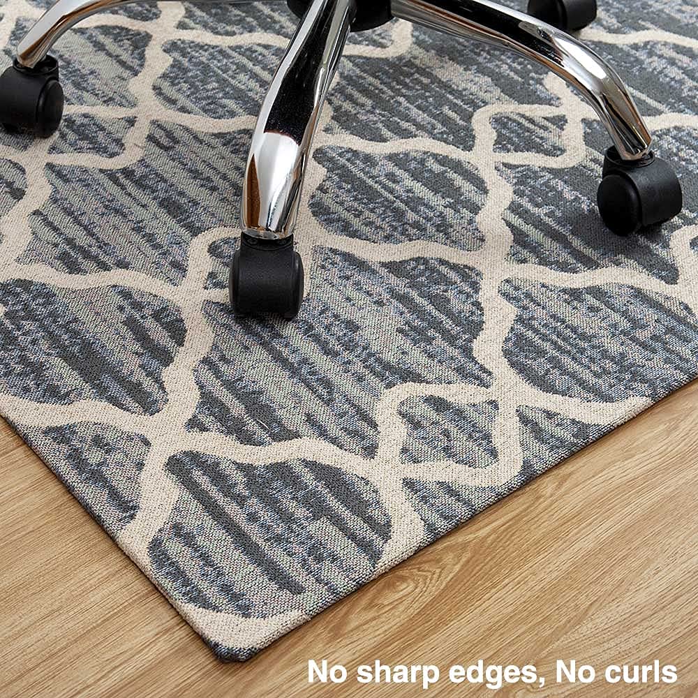 Tapete de lujo para silla de oficina para suelo alfombrado, tapete de escritorio de madera dura, 136 x 100 cm, tapete protector para silla de oficina en casa, protege suelos, antideslizante, Santiago