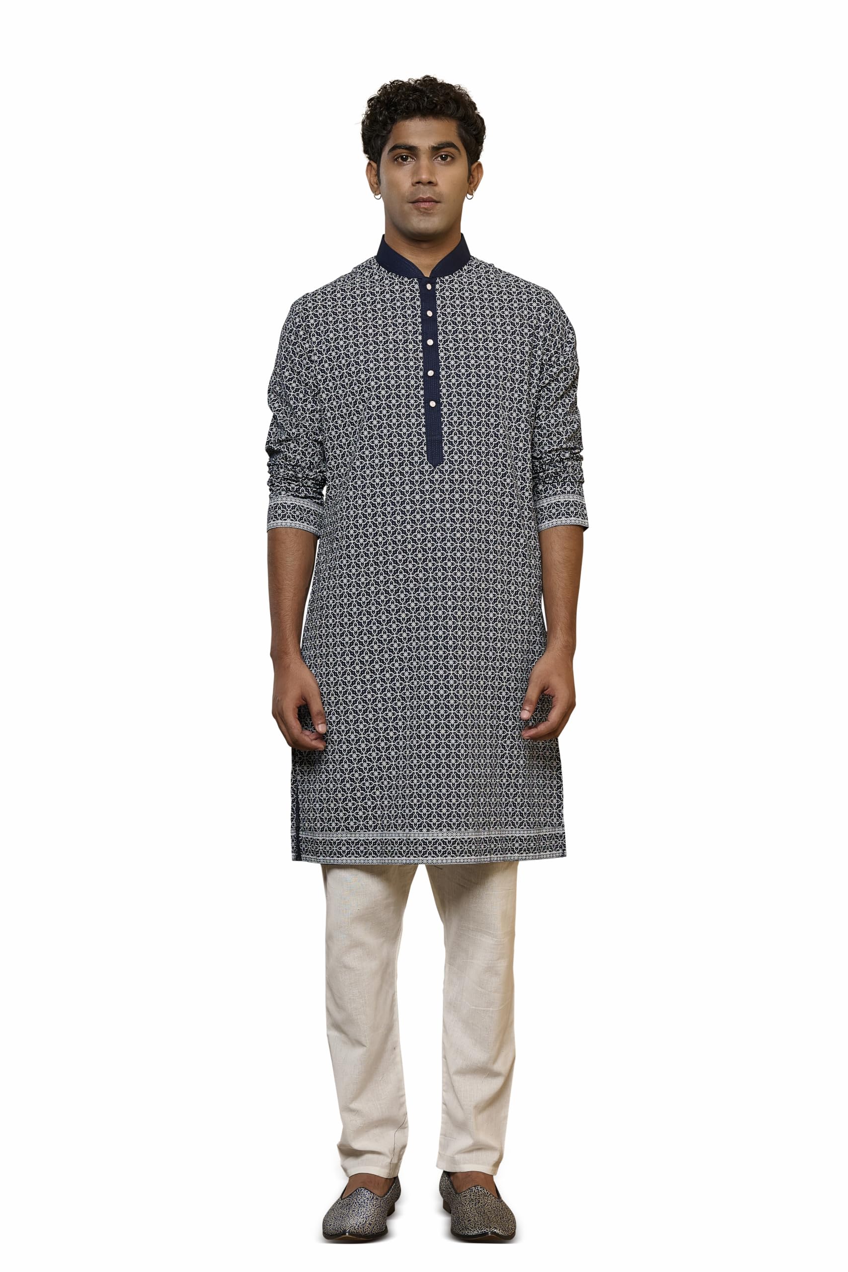 tasva Sapphire Motif Kurta Set-picture-29