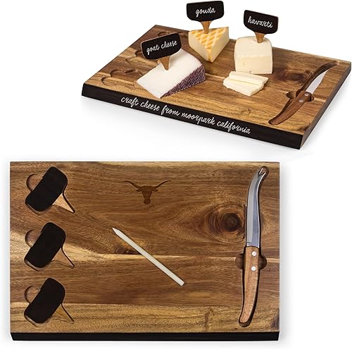 Vista 115 de PICNIC TIME NCAA NCAA - Juego de tablas de cortar y herramientas de queso de acacia Delio unisex para adultos