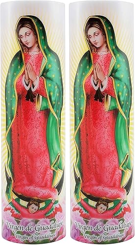 Stonebriar Virgen de Guadalupe - Vela LED sin llama, decoración religiosa única, idea de regalo para el día de la madre, cumpleaños o cualquier día
