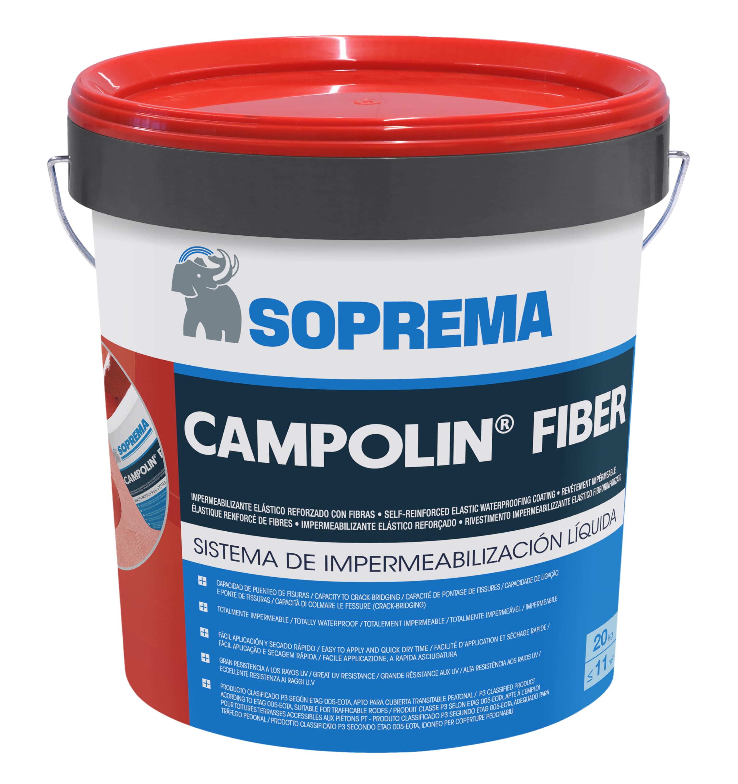 CAMPOLIN FIBER 20 KG ROJO
