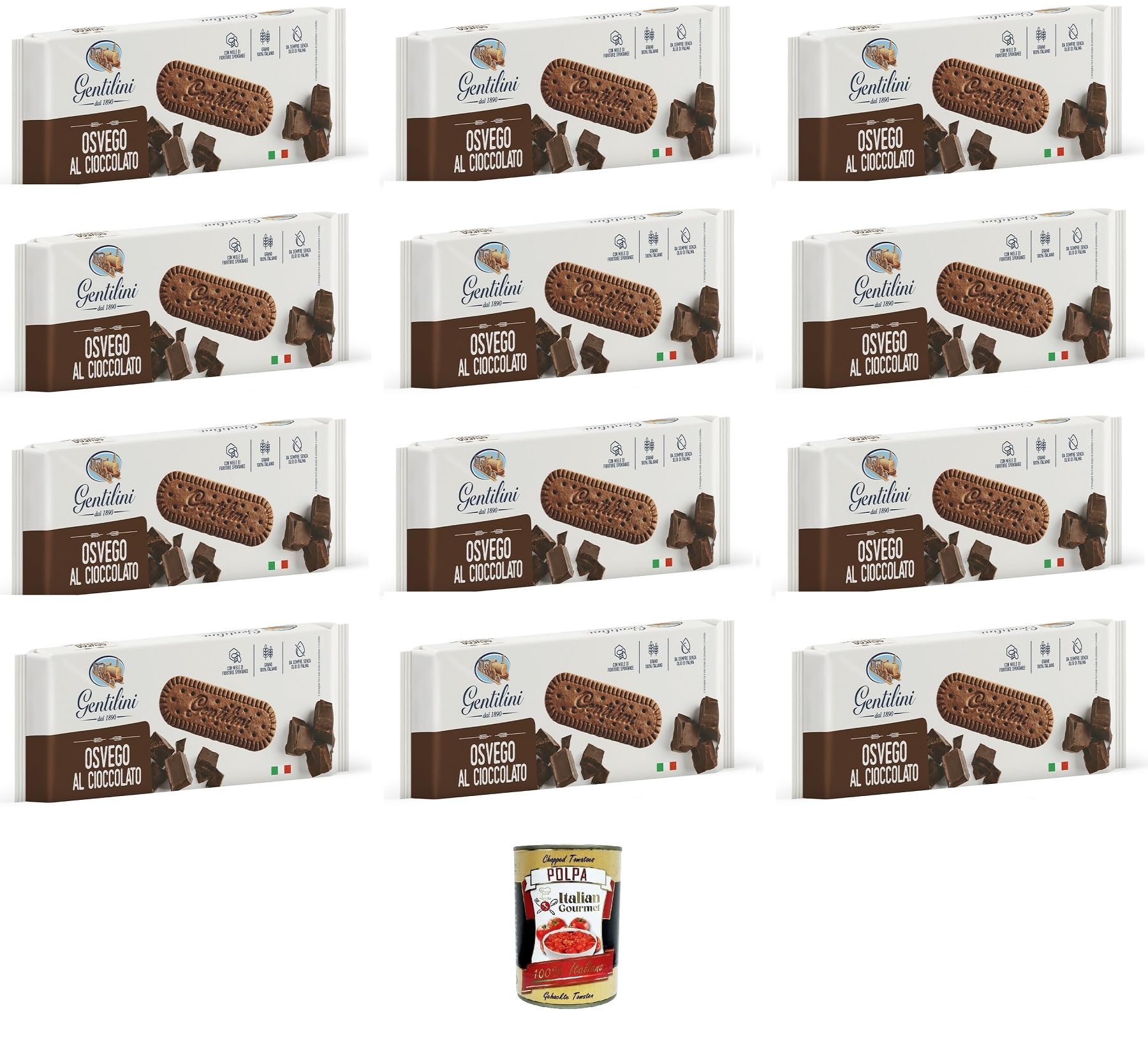 Gentilini Osvego al cioccolato Chocolate Osvego 12 x 250 gr + Polpa italiana Gourmet 400 g