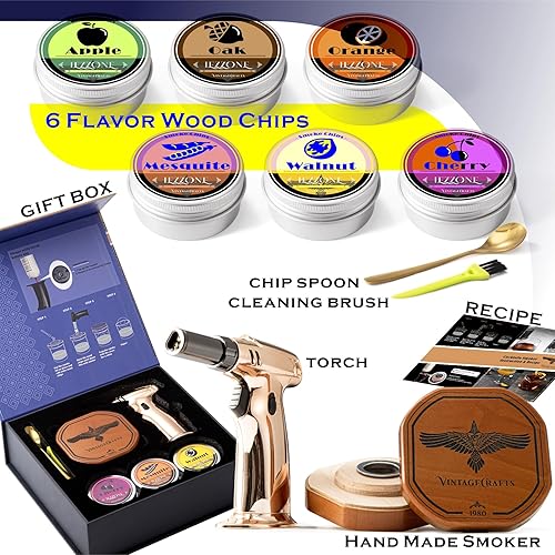 Miniatura 3 de Kit de ahumador de cóctel con antorcha, bourbon, kit de infusor de ahumador de whisky, kit de fumador de bebidas antiguas, regalos de whisky bourbon