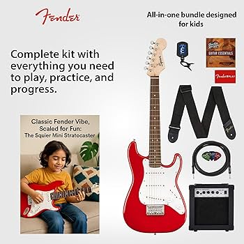 SQUIER by Fender ミニギター ストラトキャスター 赤 Squier by Fender Mini Stratocaster Dakota Red エレキギター