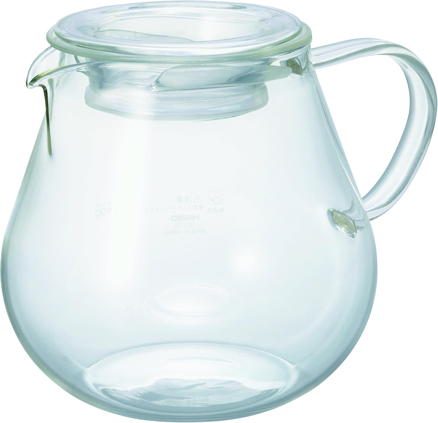 Hario Silicone Lid Tightly Integrated with Coffee Pot, 700ml, Transparent Black