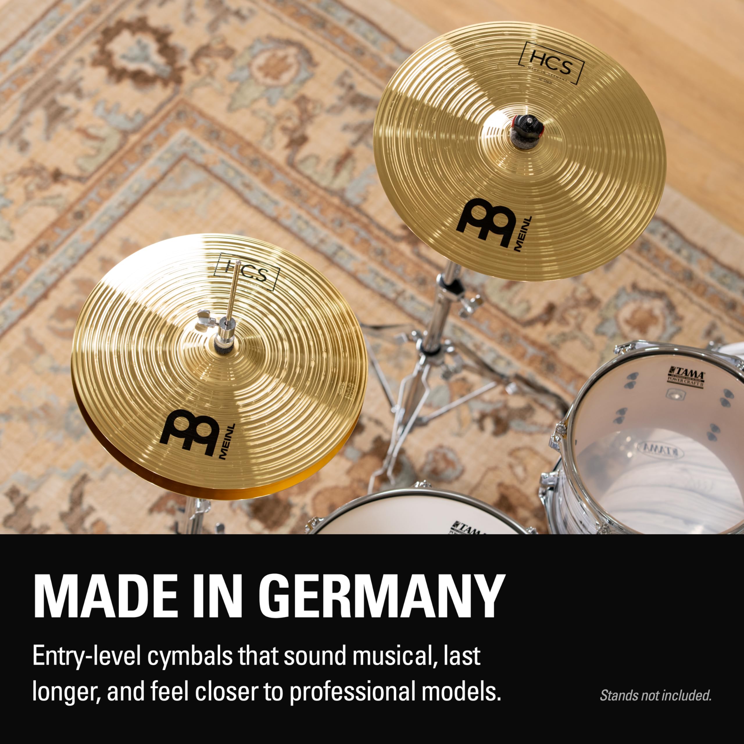 Meinl Cymbals HCS1418+14C HCS Caja de platillos con par de sombrero de 14 pulgadas, 18 pulgadas de choque/paseo y 14 pulgadas de accidente (vídeo)