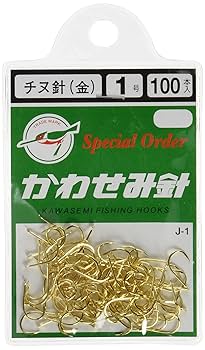 釣り針 チヌ針 Amazon | KAWASEMI(かわせみ針) J-1 100本チヌ針 (金) 5号