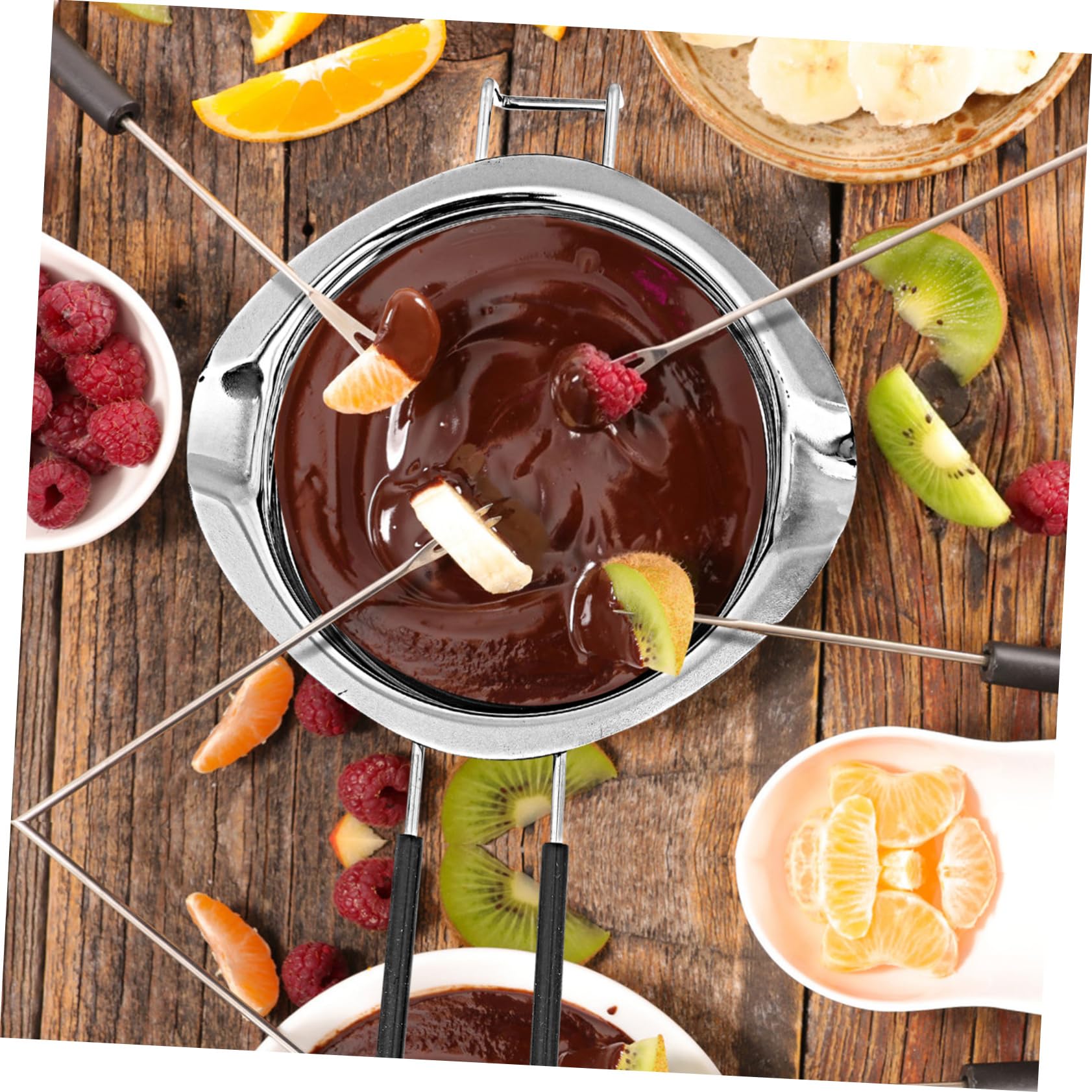 NUOBESTY 1set Melting Pot Double Boiler Handle Melting Bowl Pot for for Home Kitchen Candle Making