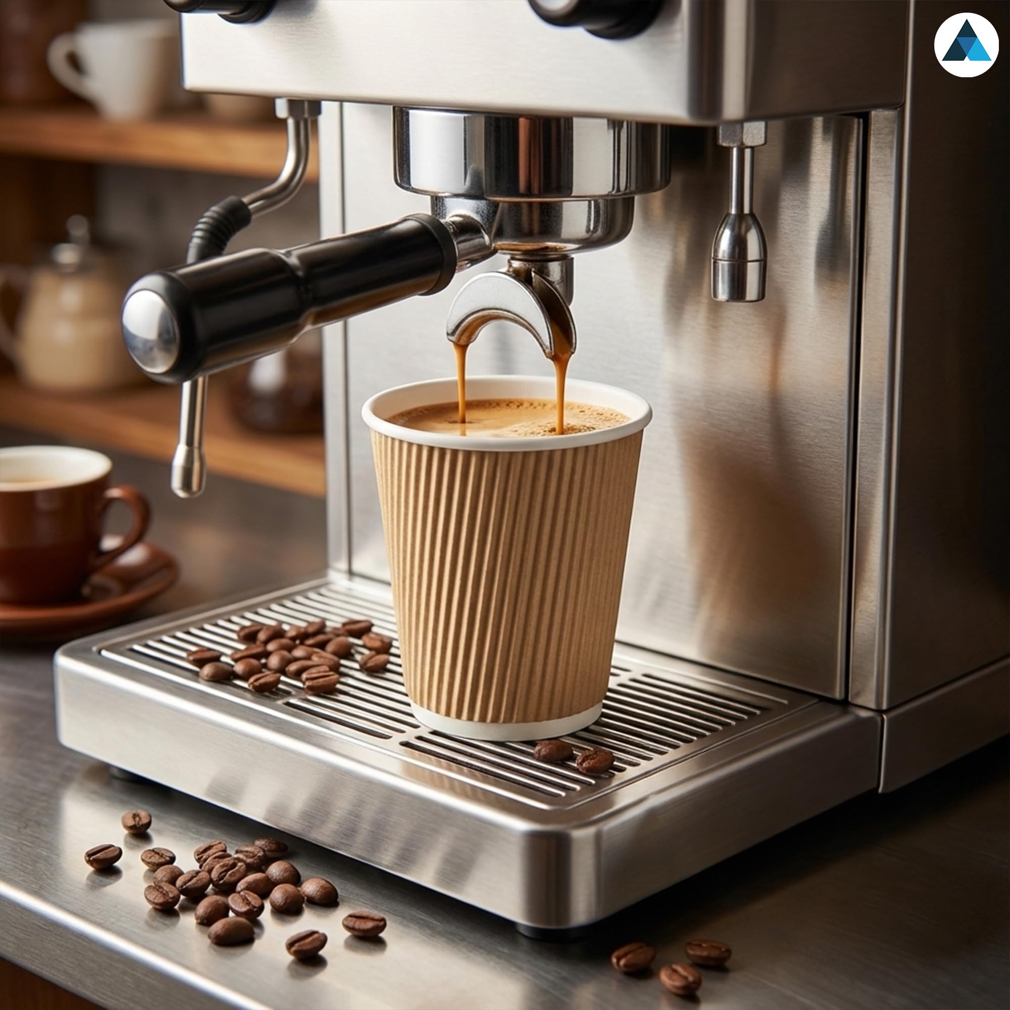 100 Tazze Da Caffè In Carta Kraft Nera, 226 G – Tripla Parete, Isolate, Senza Coperchio, Riciclabili