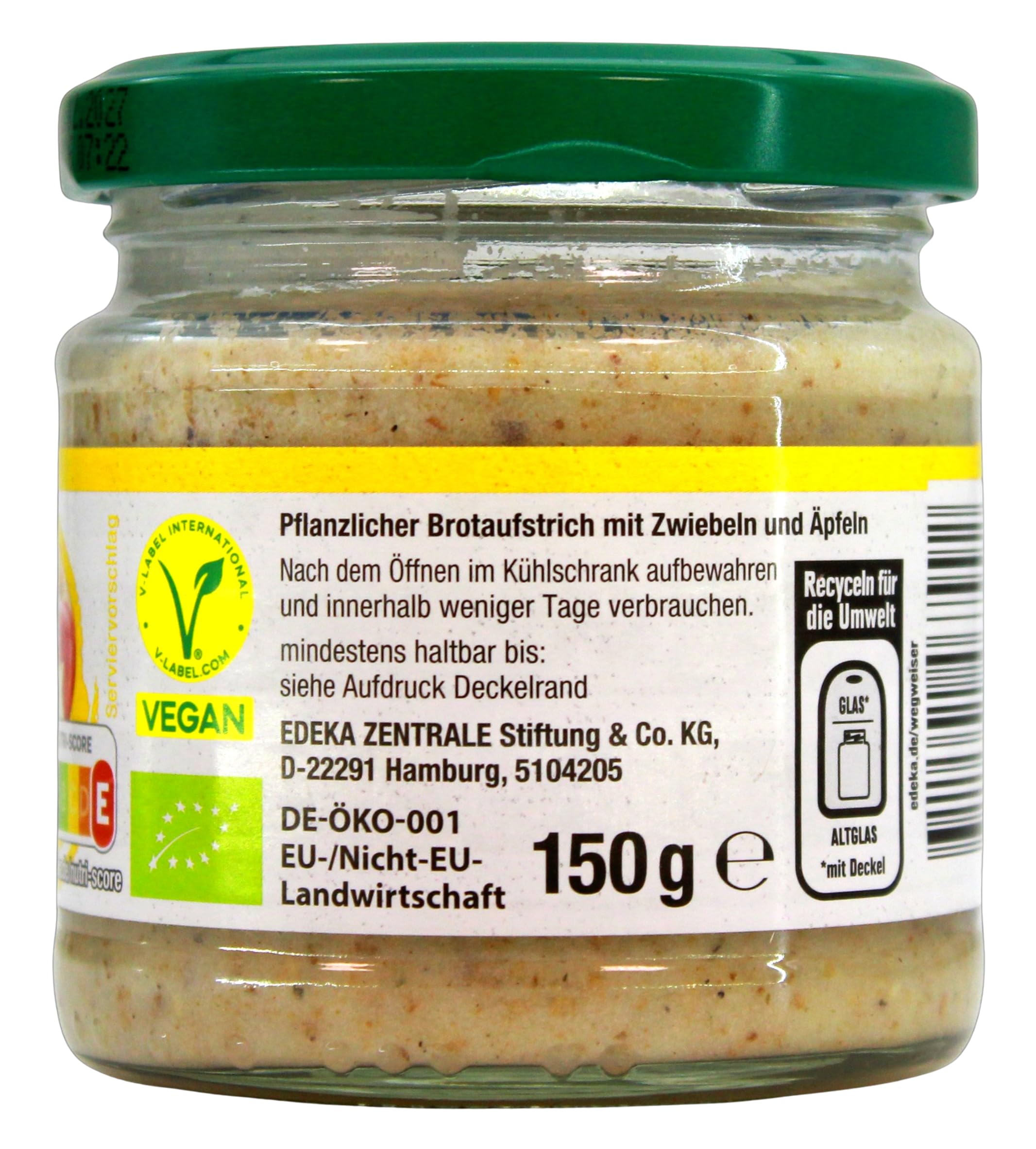 Edeka Bio My Veggie Zwiebelschmelz pflanzlicher Brotaufstrich, 5er Pack (5 x 150g)