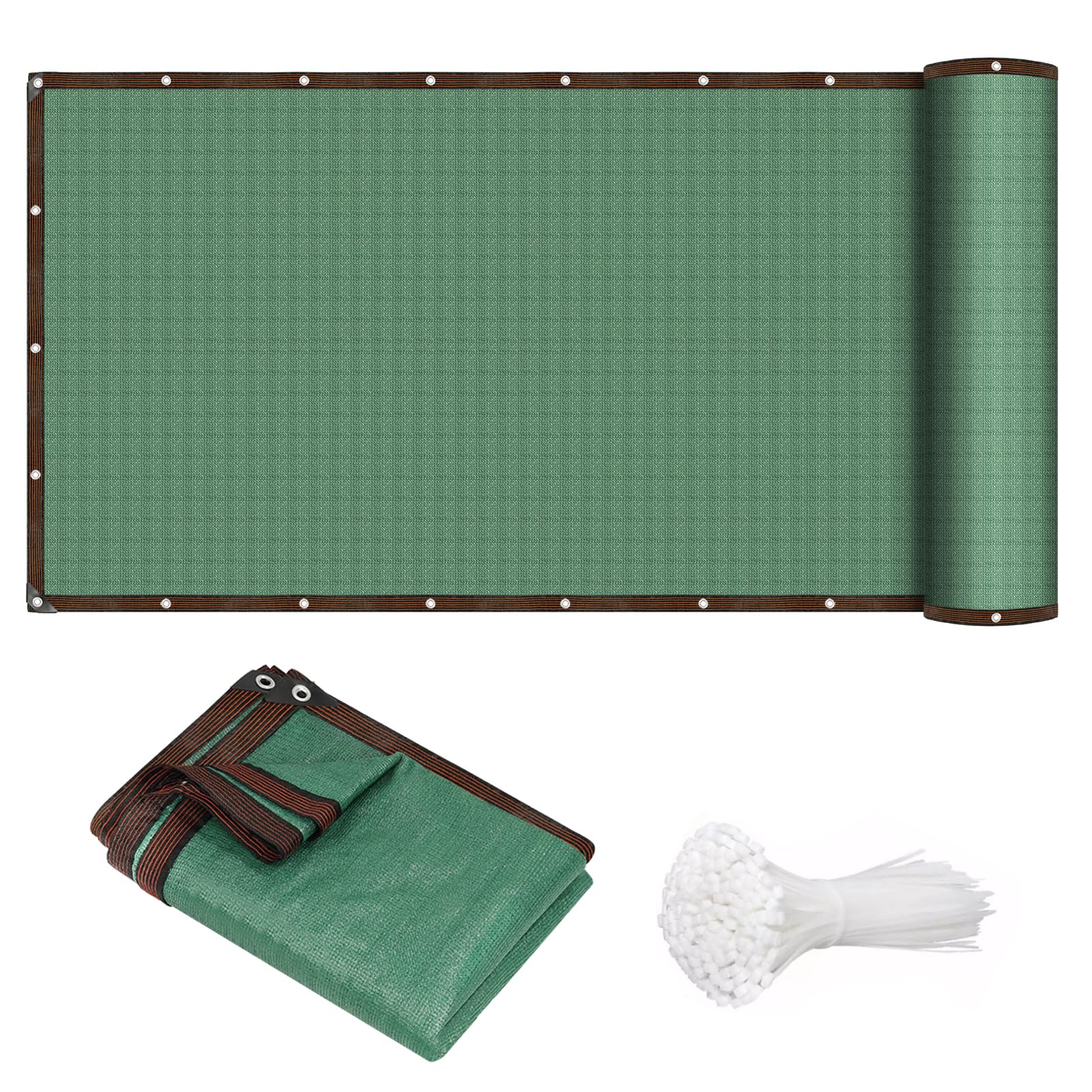Filet d'ombrage vert pour pergola et clôture de jardin 1,5x10m