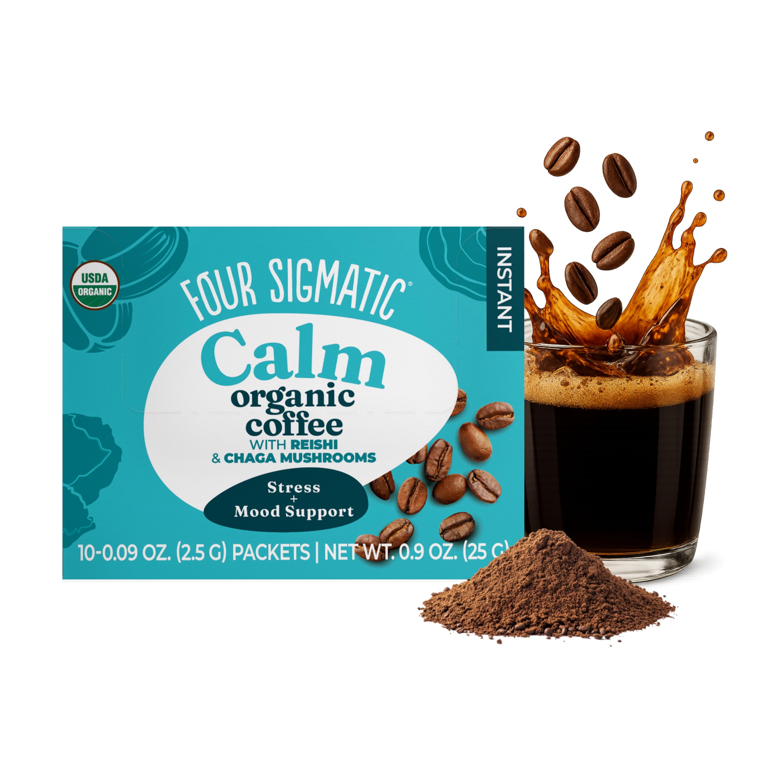 Amazon.com : Four Sigmatic Calm Organic Instant Coffee | Medium