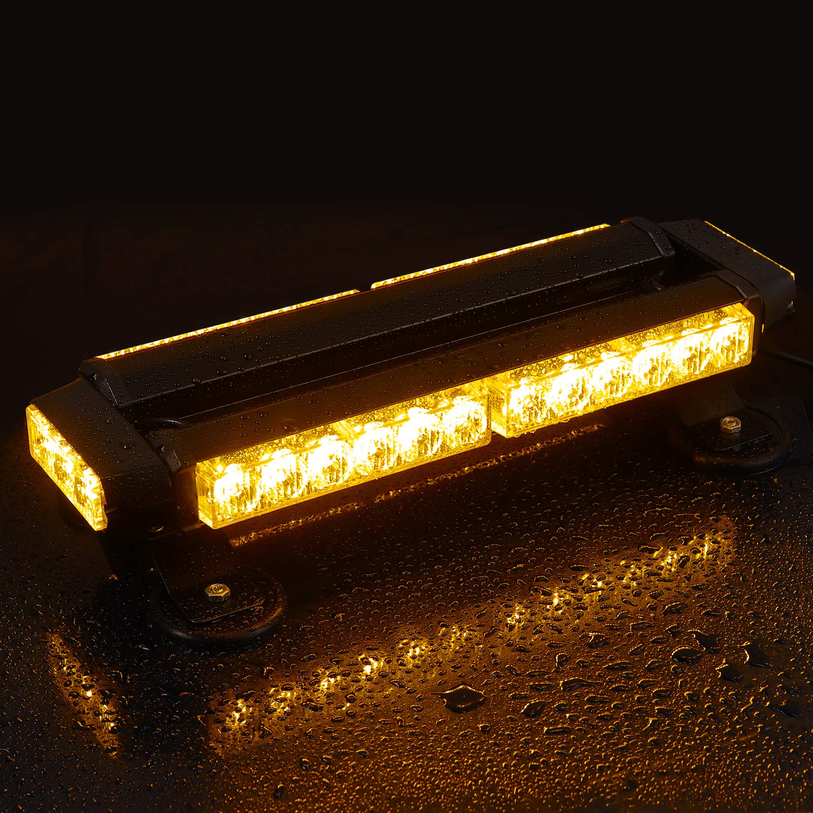 30 diod LED, migające światło ostrzegawcze, 12/24 V, bursztynowe światło stroboskopowe, 7 trybów, magnetyczna lampa błyskowa, światło awaryjne, wodoszczelność IP65, światło stroboskopowe, światło