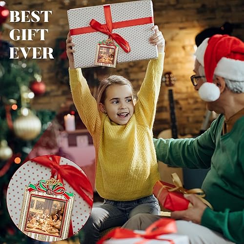 Miniatura 5 de GUOER Adornos para árbol de Navidad, regalo de recuerdo, decoración del hogar, decoraciones de Navidad, regalos de Navidad, colgante con marco de