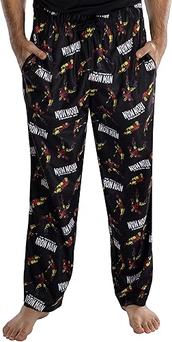 Marvel Iron Man - Pantalones de pijama retro con estampado de cómic para hombre