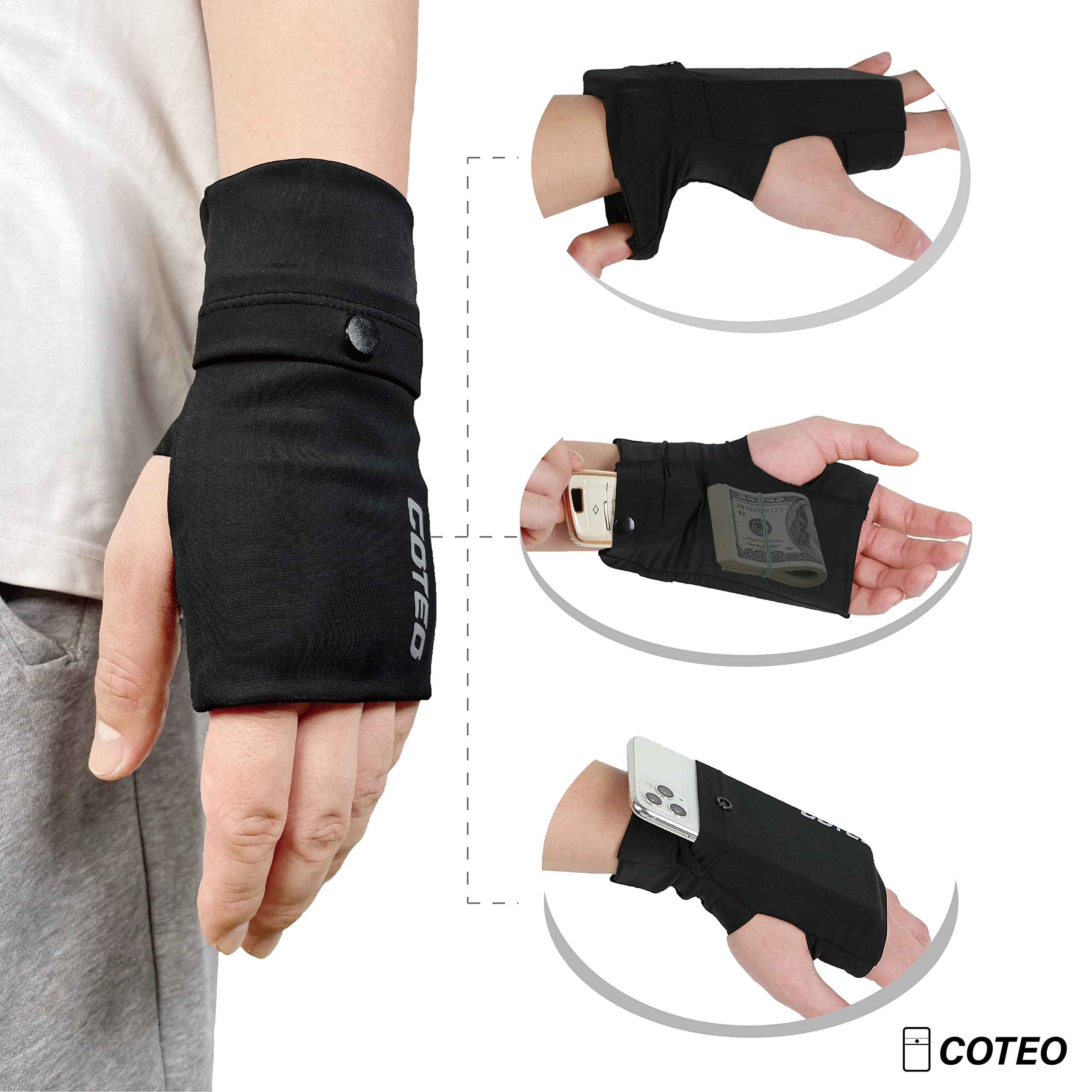 Brazalete Para Móvil Reflectante Y Antisudor - Tamaño Pequeño (hasta 5.2") Y Grande (hasta 6"), Para Correr Y Gym