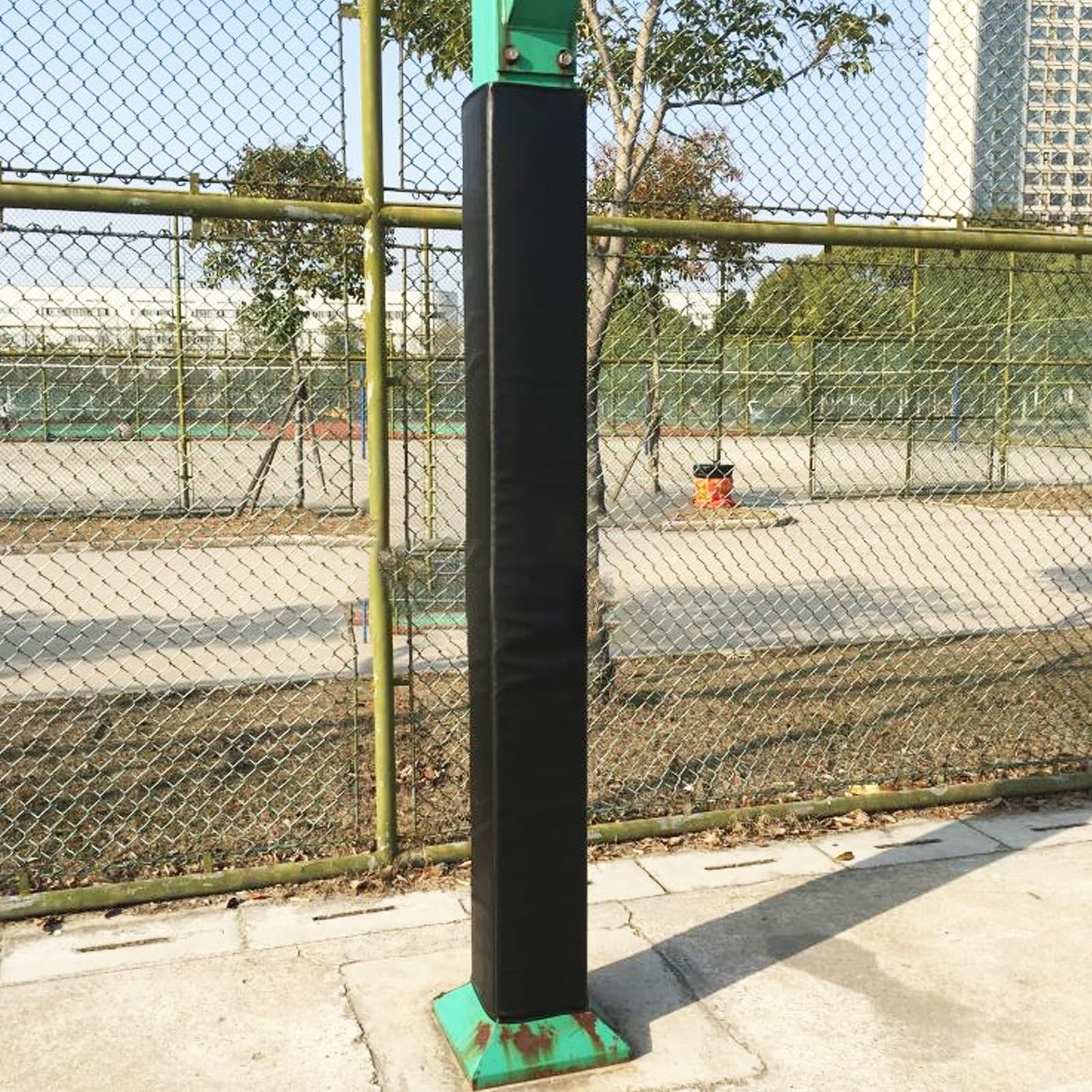 Imbottitura per pali da basket, protezione anti-collisione, adatta per pali quadrati 12,7-20,3 cm con velcro
