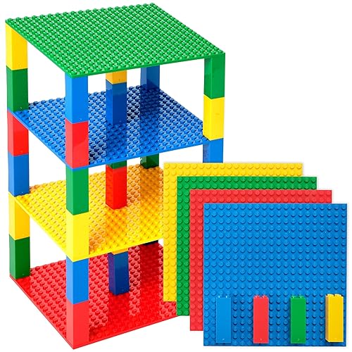 Miniatura 1 de Strictly Briks - Torre de juguete de 6 x 6 pulgadas - 132 piezas (placas base y ladrillos)