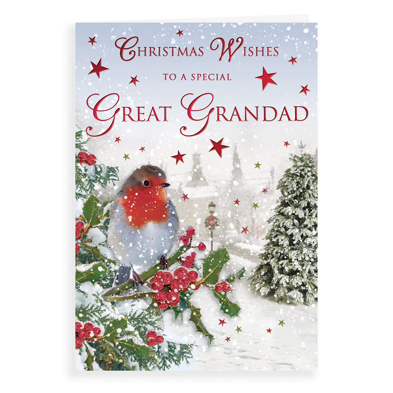 Regal Publishing Traditional Christmas Card Great Grandad - 9 x 6 inches