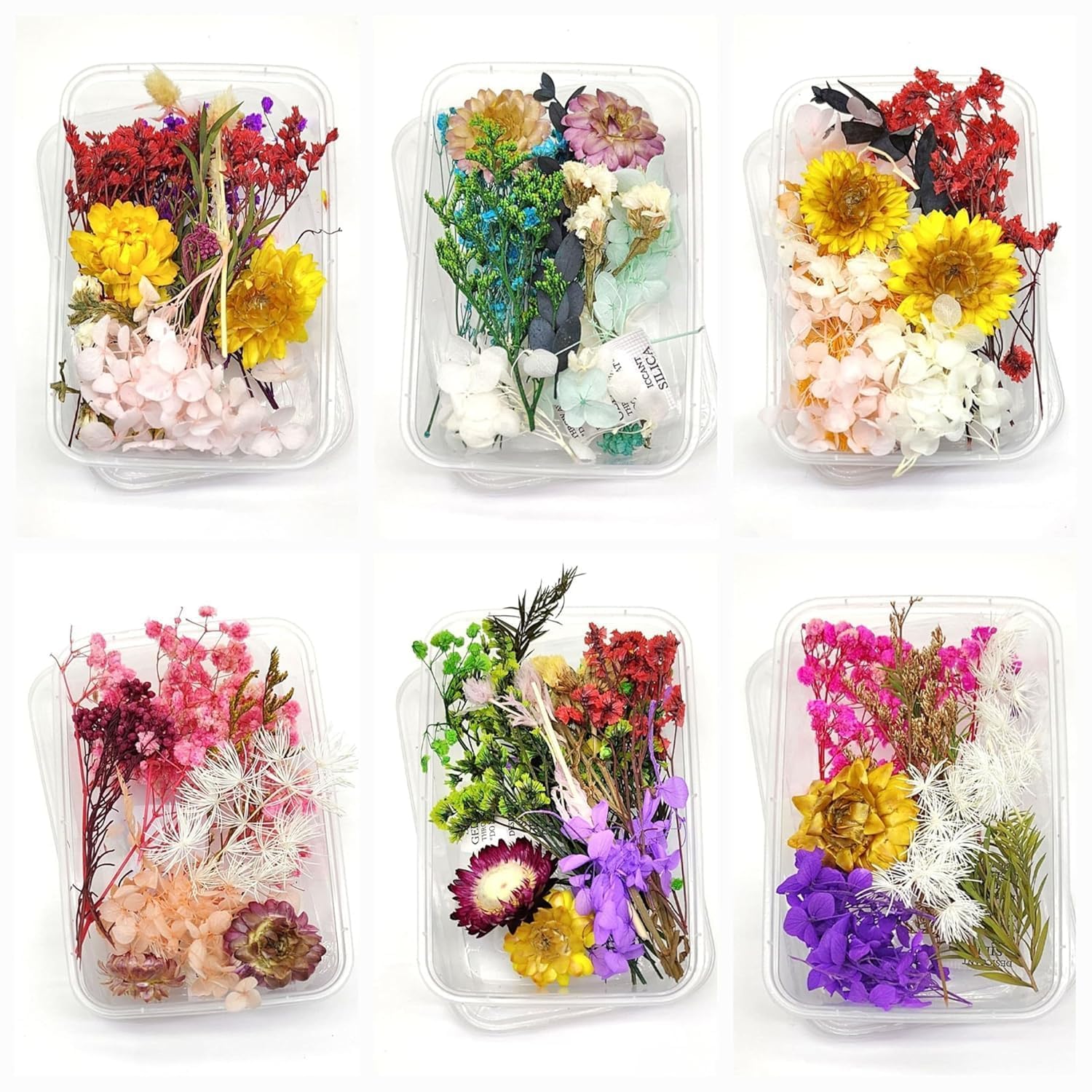 KRYTONE.Fx®Natural Real Dried Flowers for Art Craft Mixed Soap, Candle, Scrapbook, DIY, Resin Tray Jewellery, Pendant- [Random Box(Multicolour)] 3 Box-image-17