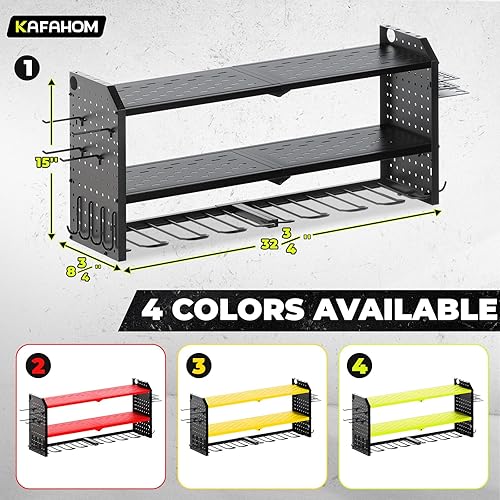 Miniatura 6 de KAFAHOM Organizador de herramientas eléctricas, soporte de pared, soporte para taladro y organizador de herramientas inalámbrico, estante de