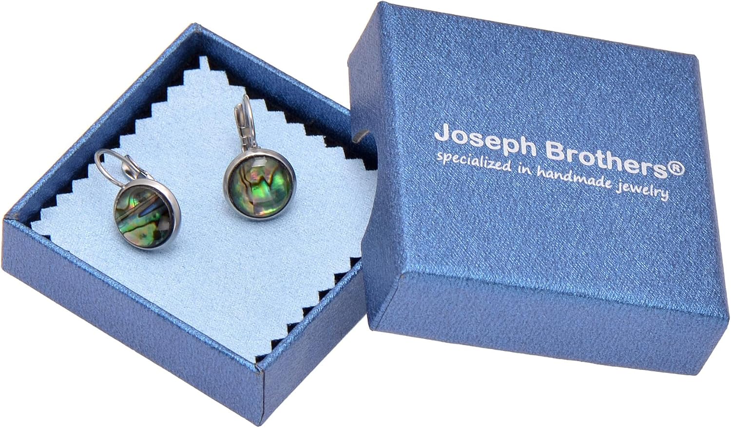 Handmade 10 MM Round Abalone Shell Dangle Leverback Earrings for Women - Image 7