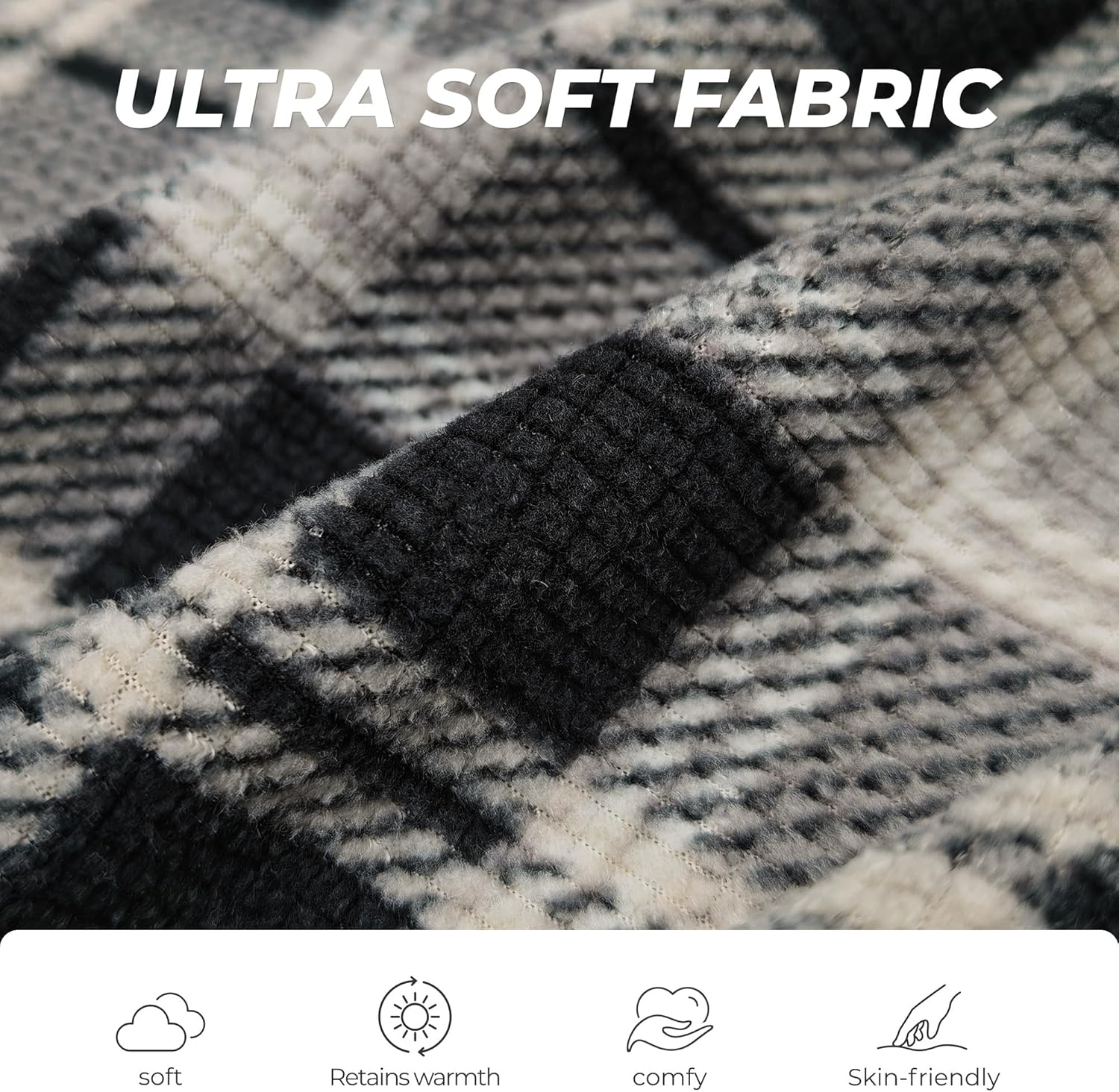 Vulcanodon Mens Ultra Soft Pajama Set, Warm Long Sleeve Prints Sleepwear Cozy Button Down Pjs for Me - Image 4