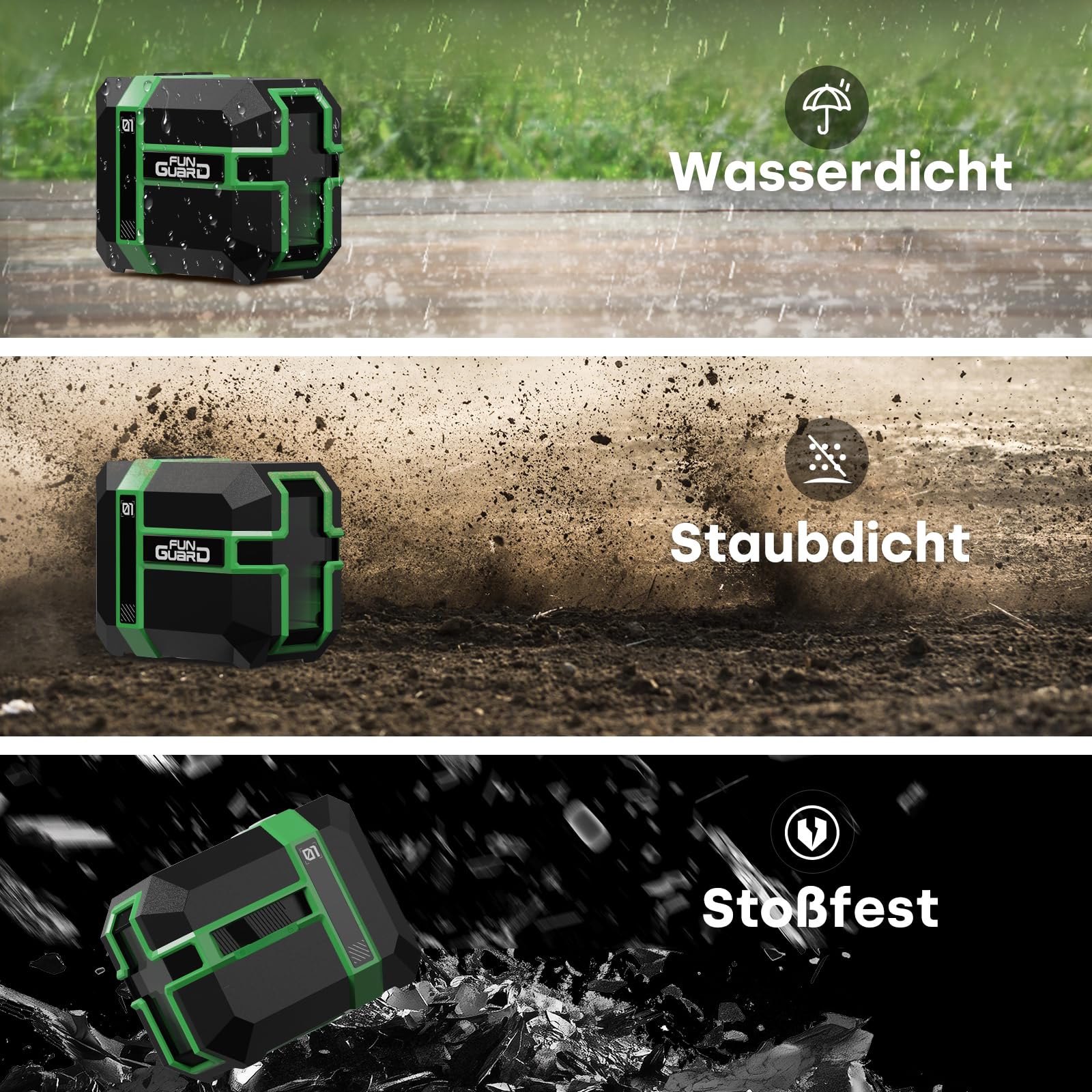 Laser Wasserwaage mit Stativ, Selbstnivellierend, Wiederaufladbar