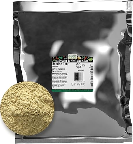 Frontier - Polvo de raíz de regaliz a granel, orgánico, 16 onzas