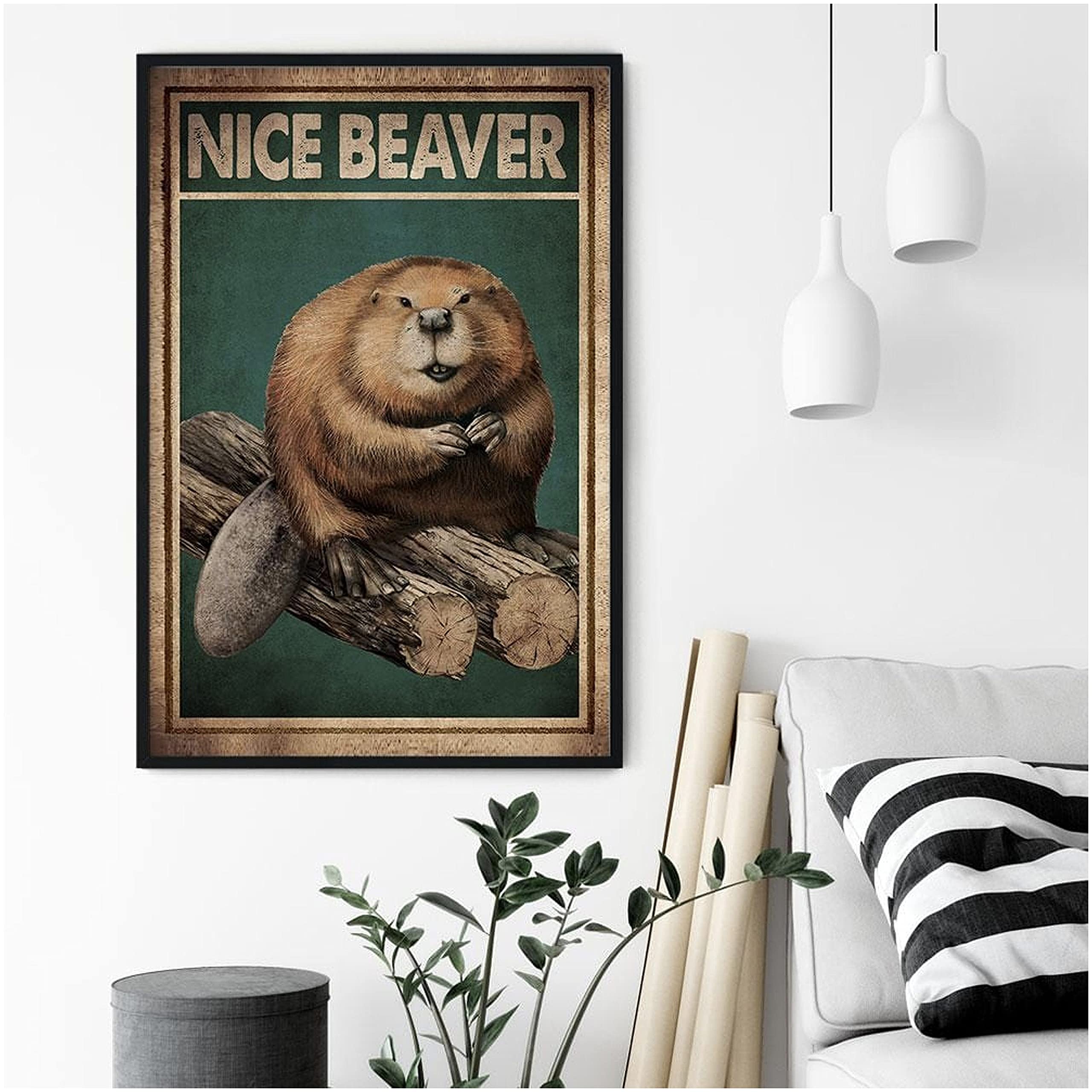 Biopracess Metalpostera51061 Beaver Love Beaver Nice Beaver Home Warming Giftbirthday Gift For Home Garden Poster Plaque Decor Gallery Wall Tin Sign 8X12 Inch