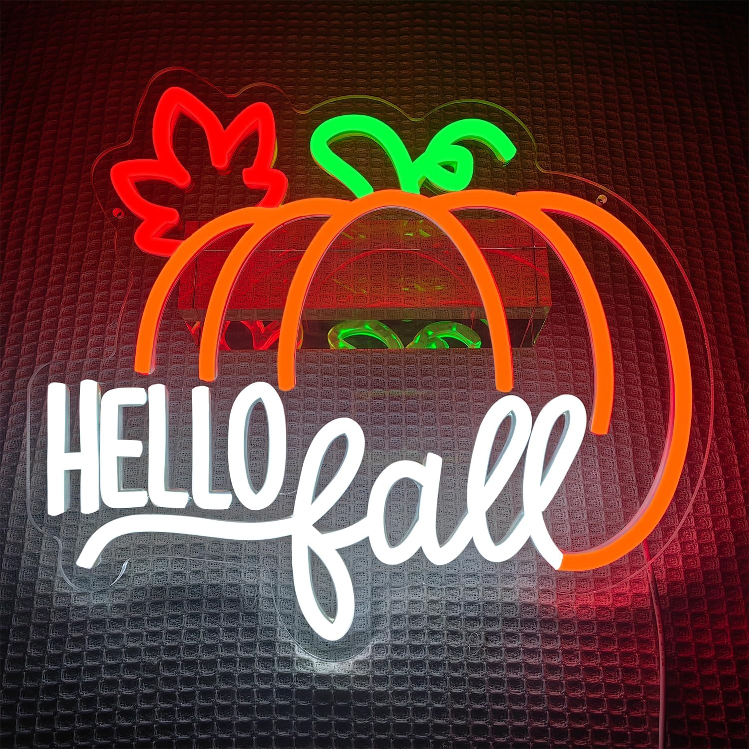 Hello Fall neon sign dimmable Pumpkin neon sign Fall led lights maple Leaf neon light for Bedroom Wall Pumpkin neon light Up Sign for Wall Decor Party Gift - Image 2