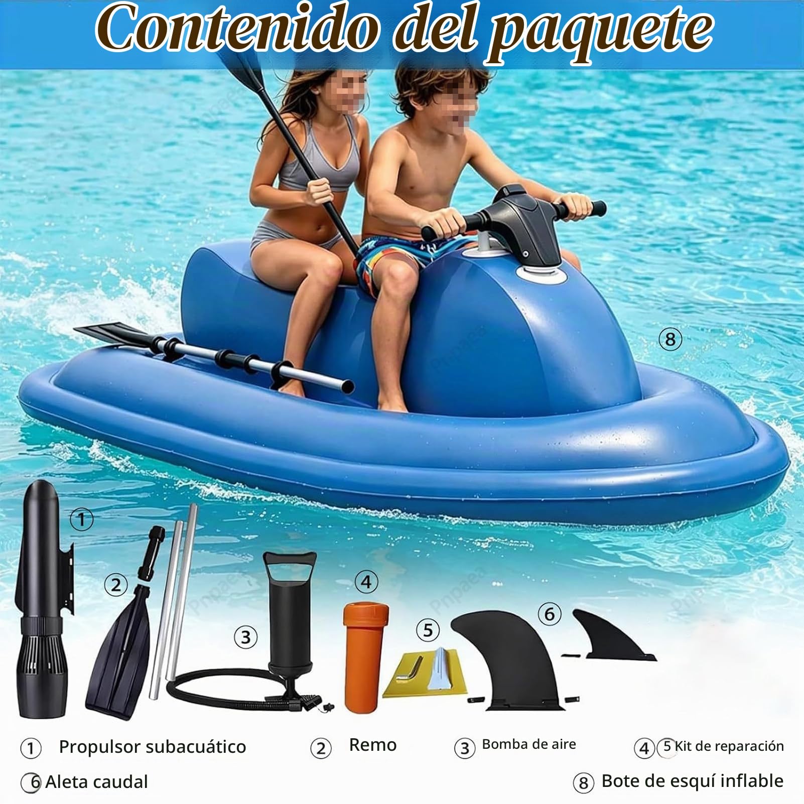 Motor 500w/700w Brushless Moto De Agua Hinchable, Propulsor AcuáTico, Lancha Hinchable Electrica,Potente HéLice para Surf, Pesca Y Buceo para Adulto A