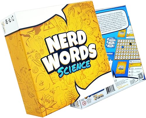 Genius Games Nerd Words: ¡Ciencia! | Juegos de grupo para adultos | Juegos de fiesta para familias, niños, adolescentes, aulas