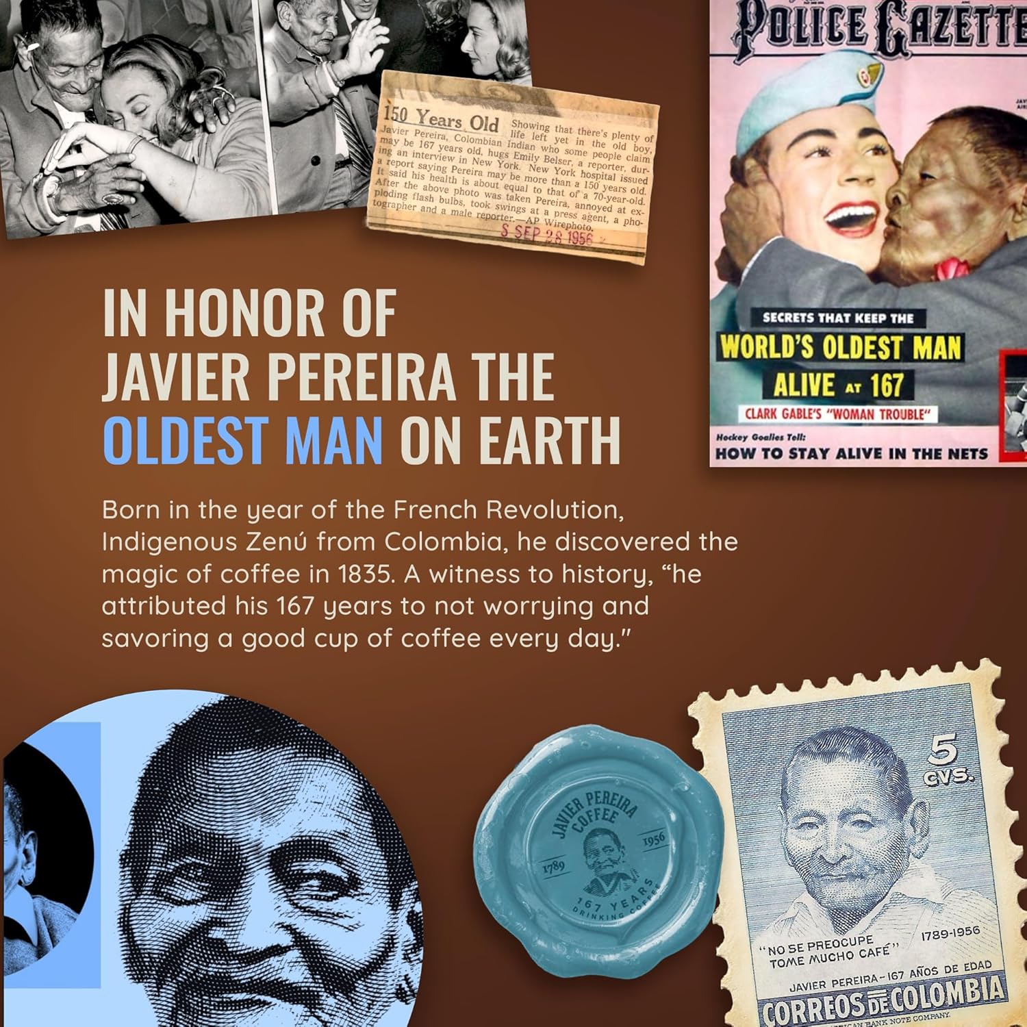 Javier Pereira Coffee Colombian Specialty Coffee Whole Bean Good Allure – Medium Roast Arabica – White Chocolate, Brown Sugar & Nutty Notes – Certified Café de Colombia – 17.6 oz