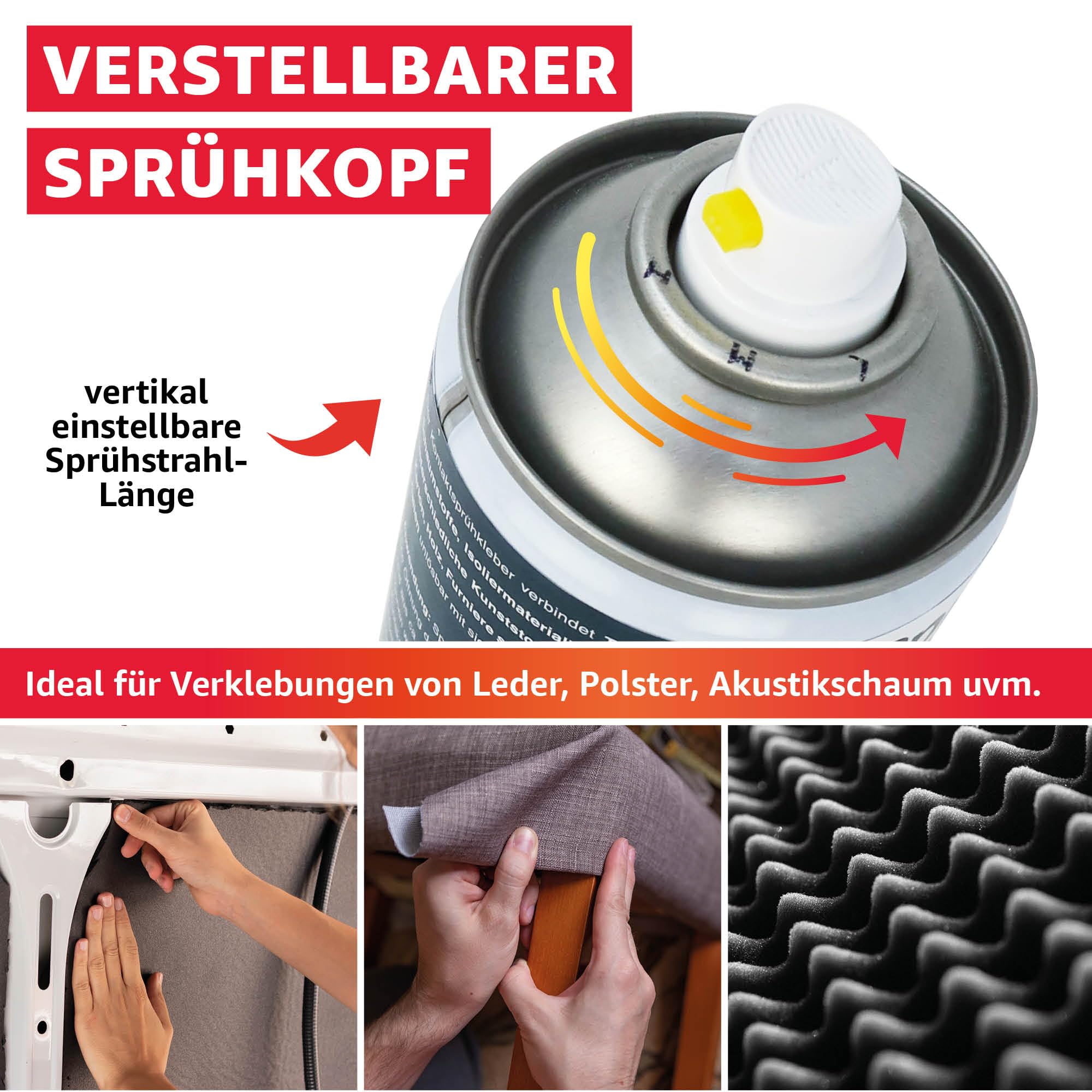 Klej w sprayu Big Difference z regulowaną głowicą natryskową 400 ml aerosol (12 x klej w sprayu z regulowaną głowicą natryskową)