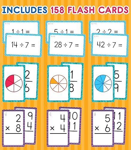 Miniatura 3 de Carson Dellosa 158 tarjetas flash fonéticas y matemáticas para niños a partir de 6 años, paquete de 3 tarjetas flash de palabras a la vista,