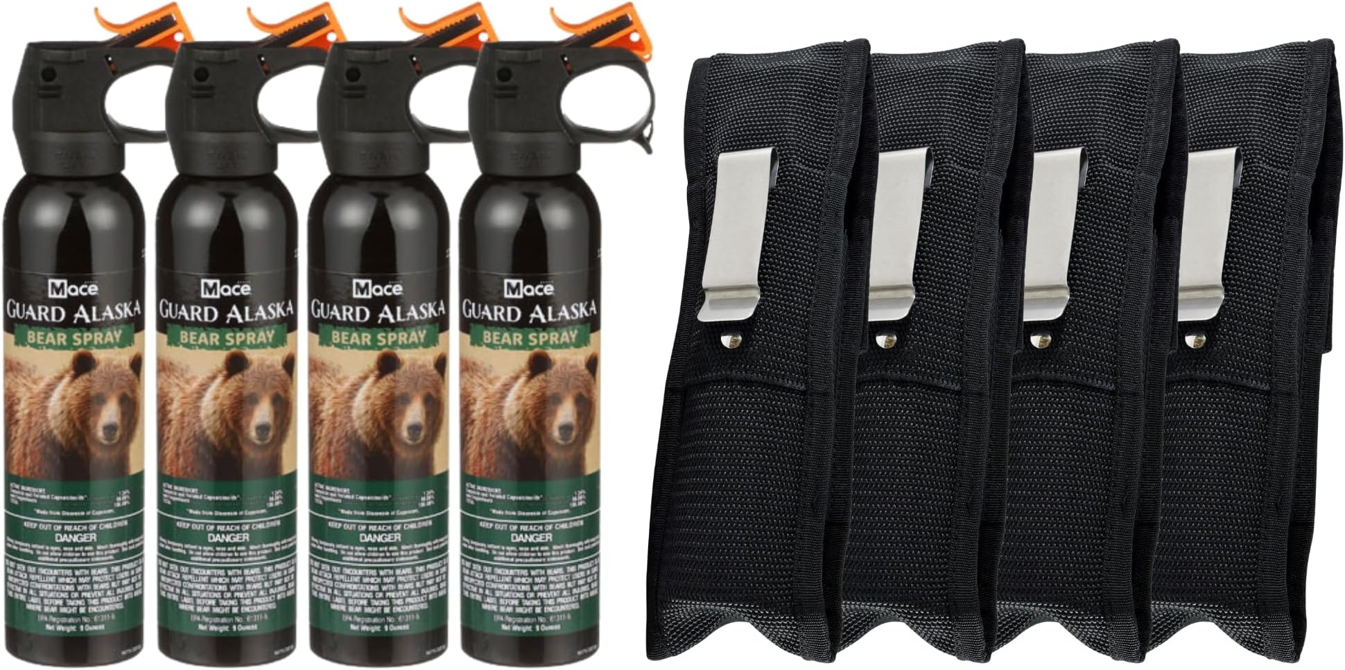 4-Pack Guard Alaska + Belt Clip Holsters