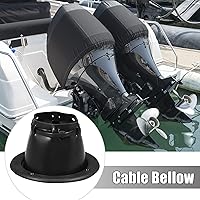 Vista 2 de X AUTOHAUX 4.7 in 4.72 "barco marino cambio de dirección Cable de arranque fuelle protector para coche barcos yates barcos arnés botas negro